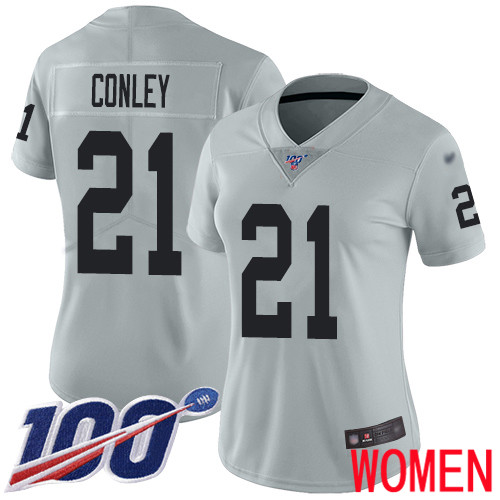 Oakland Raiders Limited Silver Women Gareon Conley Jersey NFL Football 21 100th Season Inverted Jersey